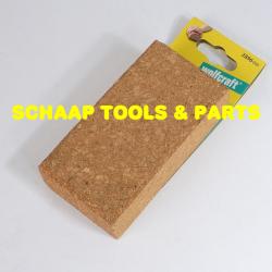 Schuurkurk maat 123 x 67 x 45 mm met rechte en schuine kanten | 2896